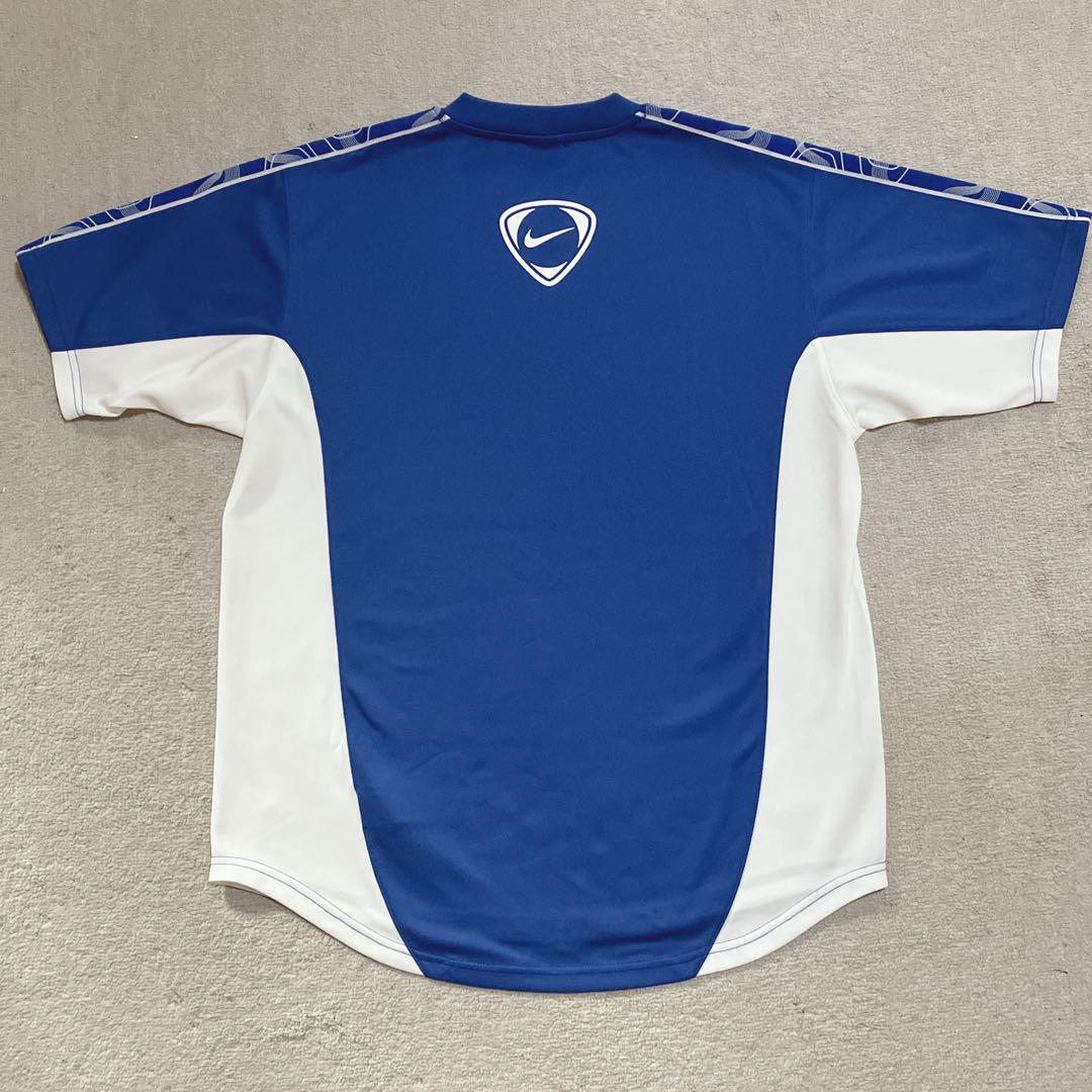 【美品】ナイキ DRI-FIT サッカージャージ 青×白 メンズLサイズ 半袖