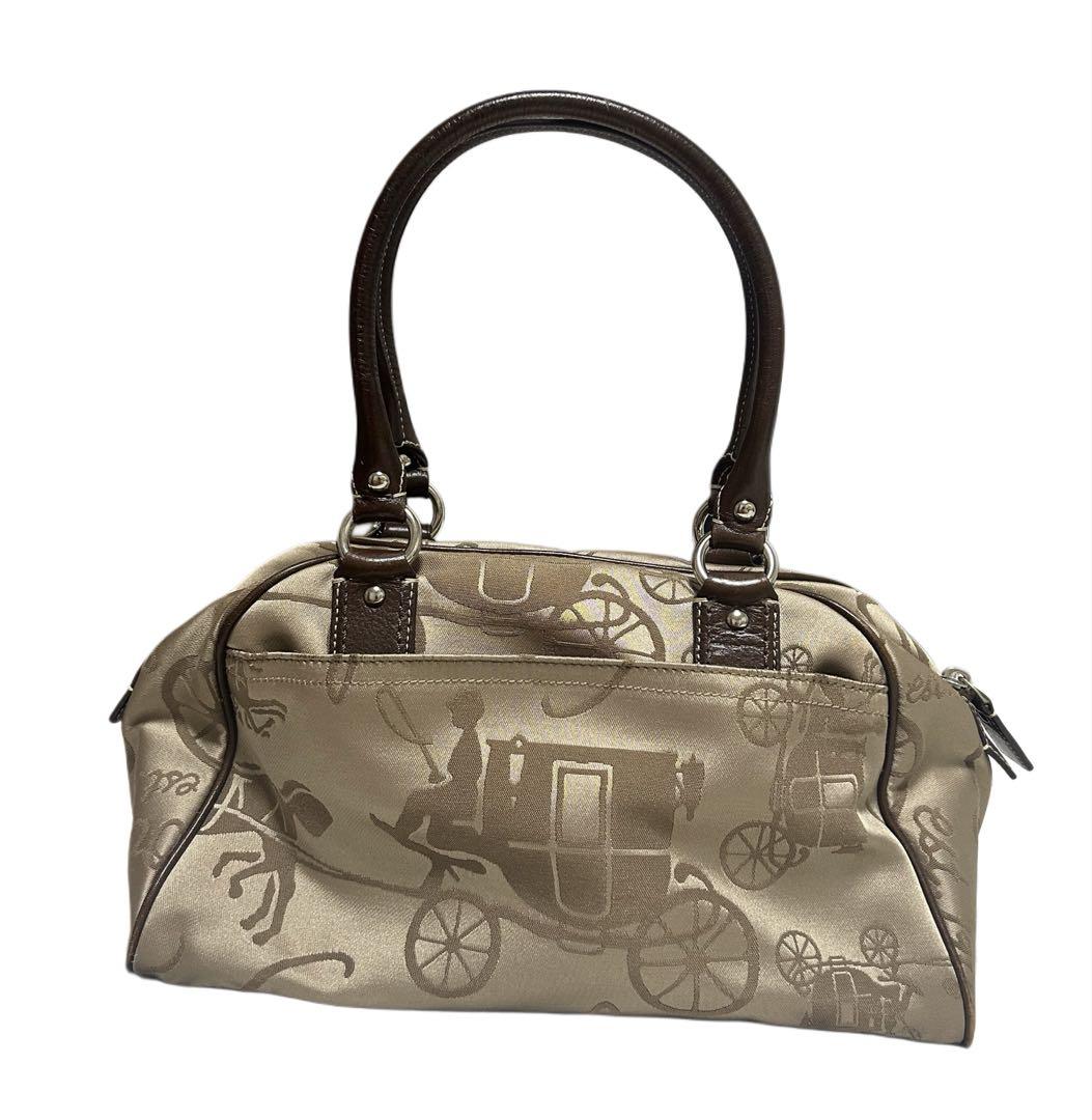 【COACH/コーチ】ホースキャリッジ サッチェル　ベージュ ピンクF14481 COACH/コーチ】ホースキャリッジ サッチェル ベージュ ピンク