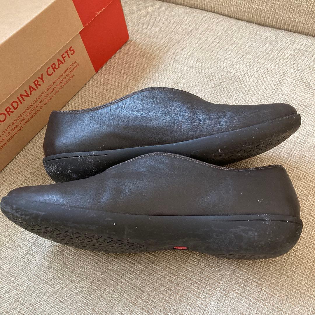 カンペール ダークブラウン レザー スリッポン カンペール ダークブラウン レザー スリッポン