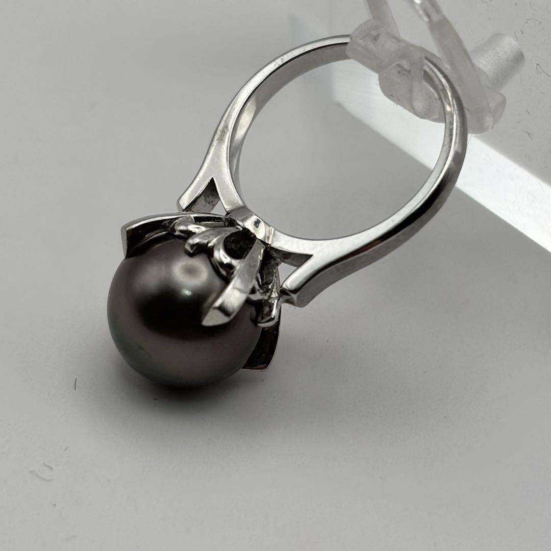 TASAKI Pt900 黒蝶真珠 リング 8号 パール11mm