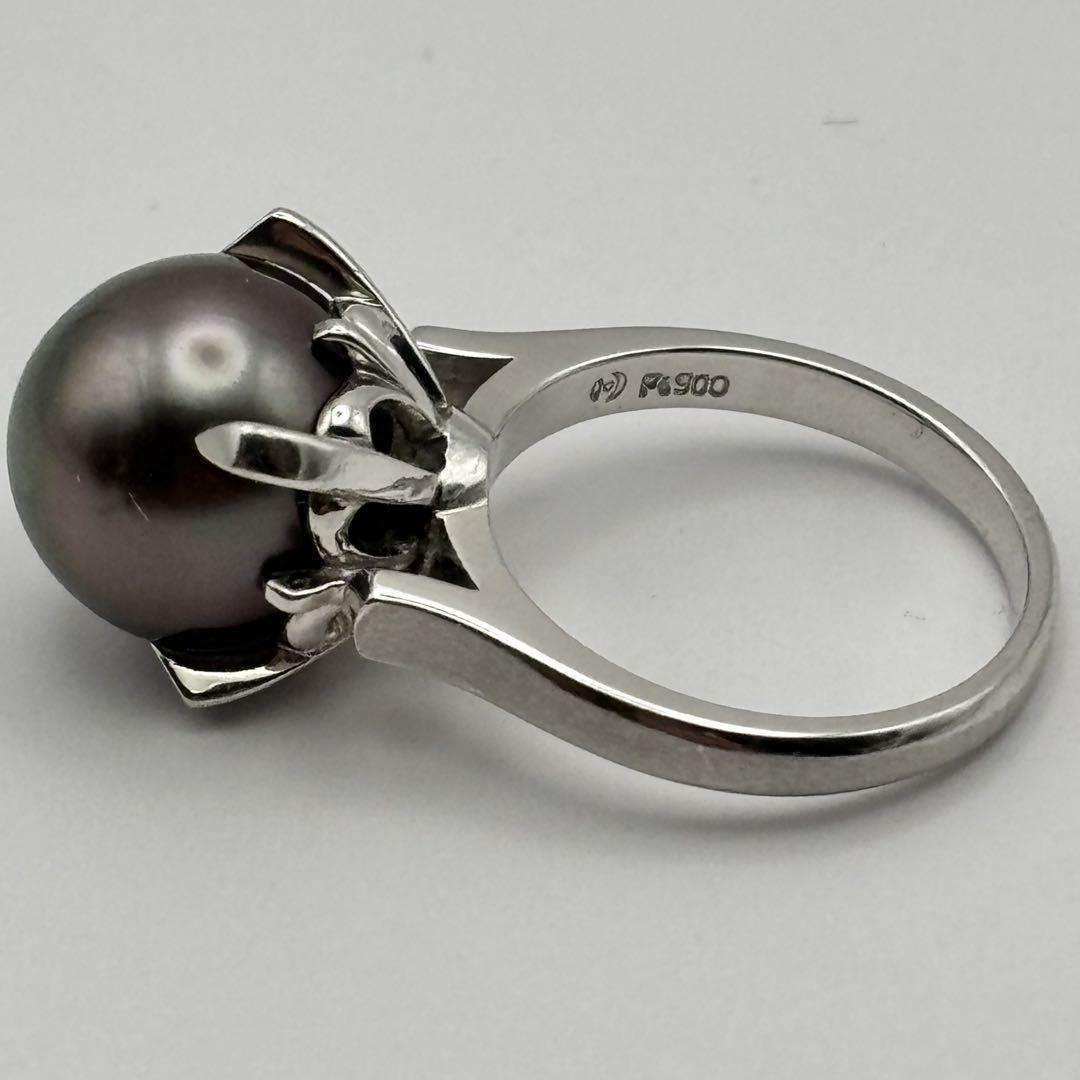 TASAKI Pt900 黒蝶真珠 リング 8号 パール11mm
