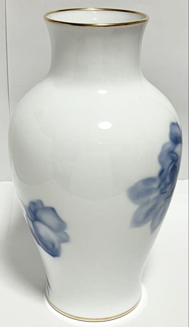 大倉陶園 ブルーローズ 花瓶 花器 花生　高さ 36㎝