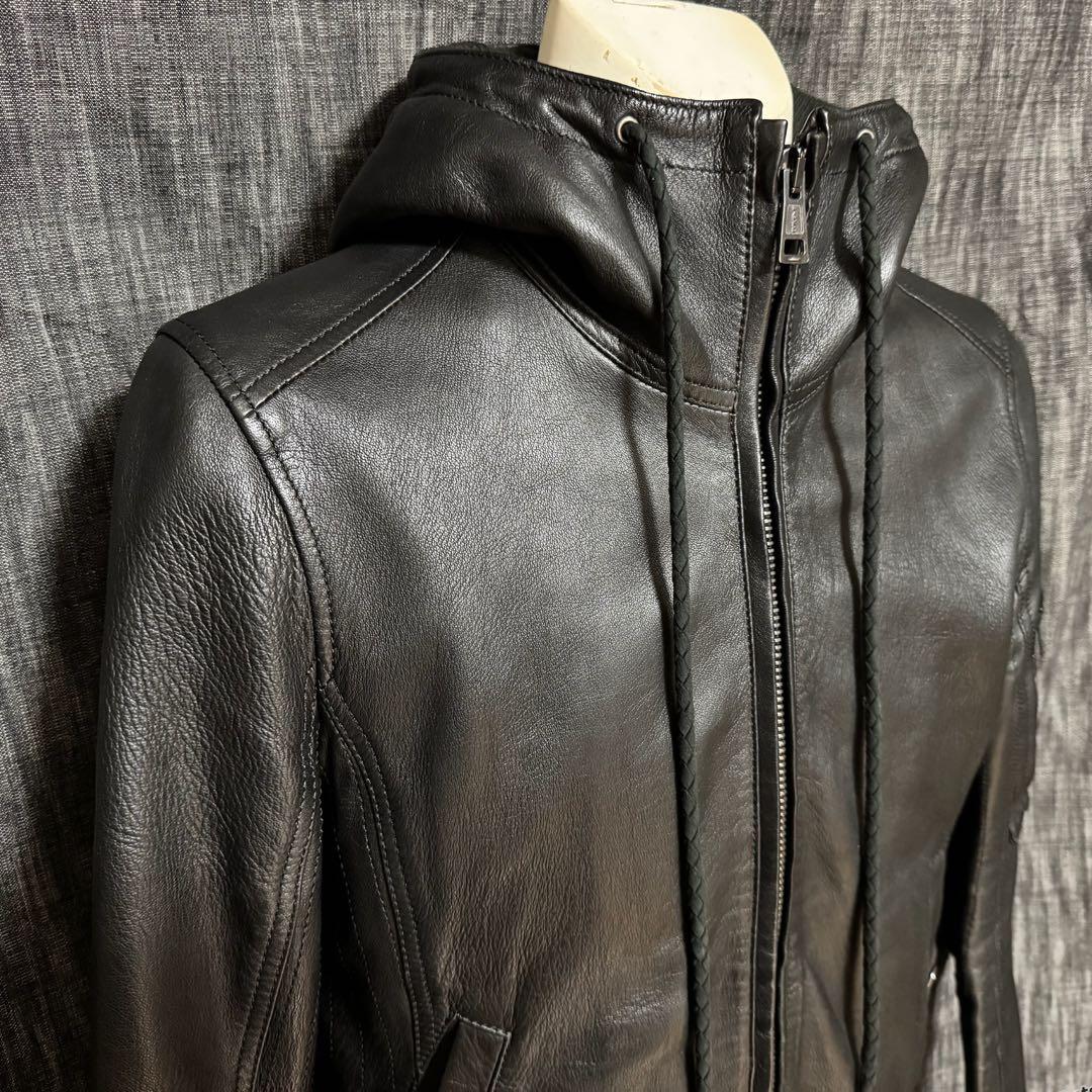 定価231000円 AKM シュリンクレザー レザーパーカー 高額モデル wjk