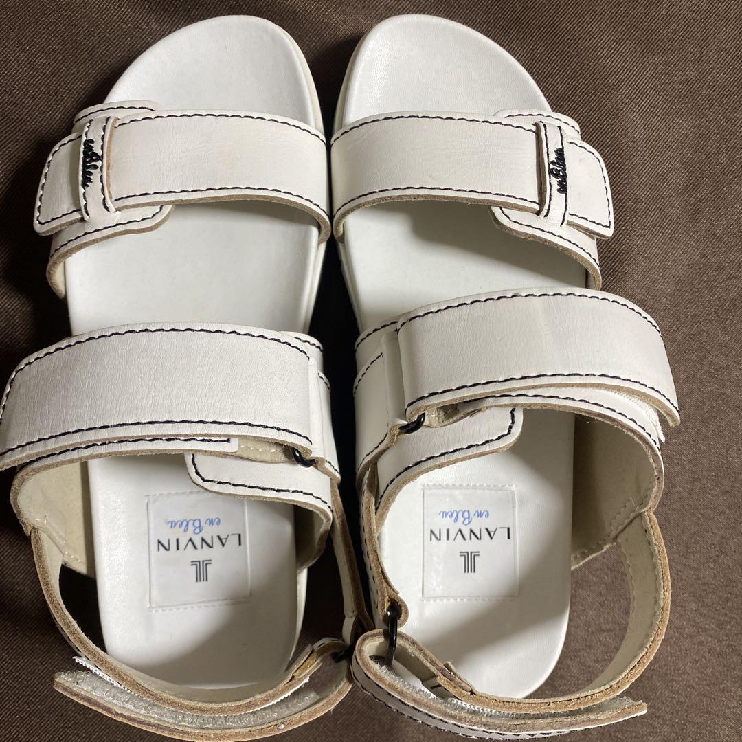 LANVIN en Bleu スポーツサンダル 白 数回使用 23cm 箱付き
