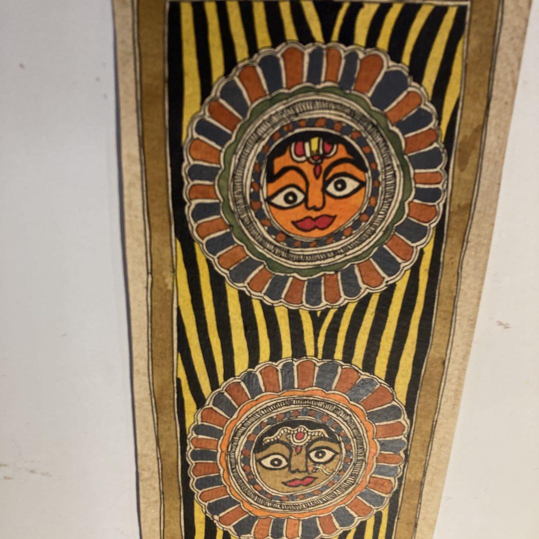 ミティラー画(原画) インド ミティラー画 インド民俗画 原画
