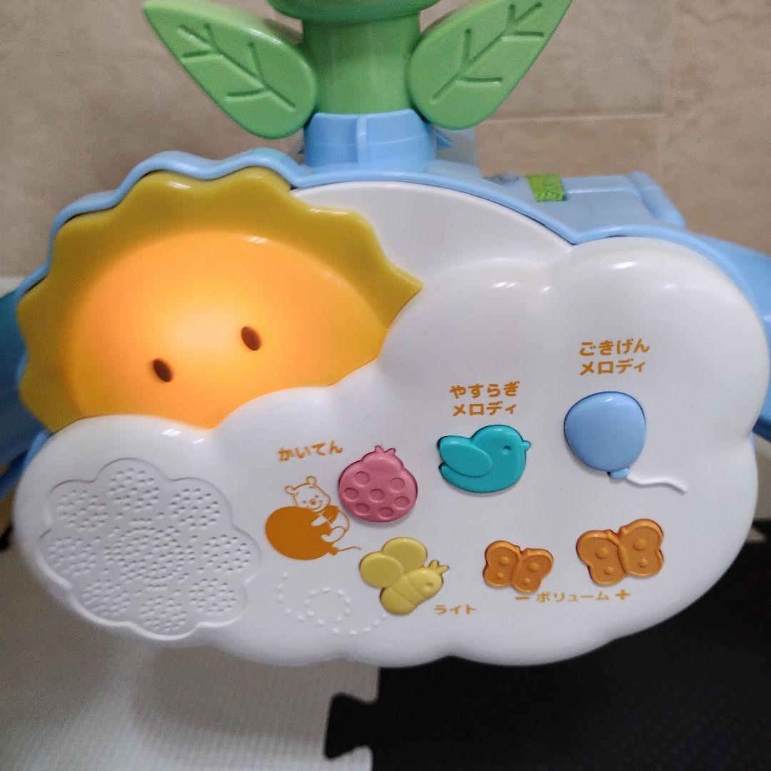 美品　くまのプーさん選べる回転6WAYジムにへんしんメリー　プーメリー
