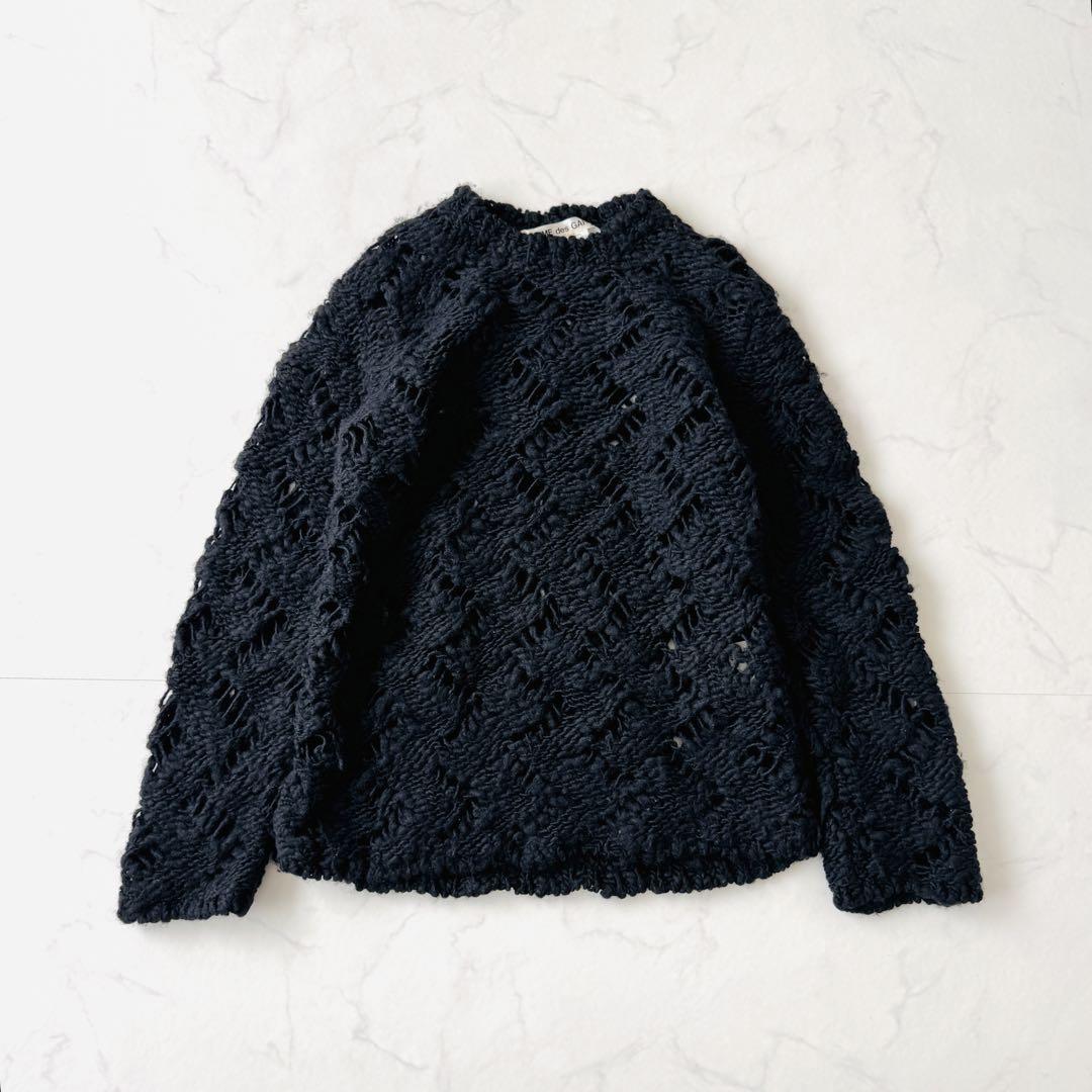 コムデギャルソン COMME des GARCONS 鍵網ニット ブラックΩ