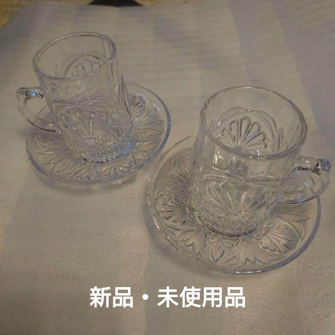 【SOGA GLASS】カップ＆ソーサ２客セット新品未使用品