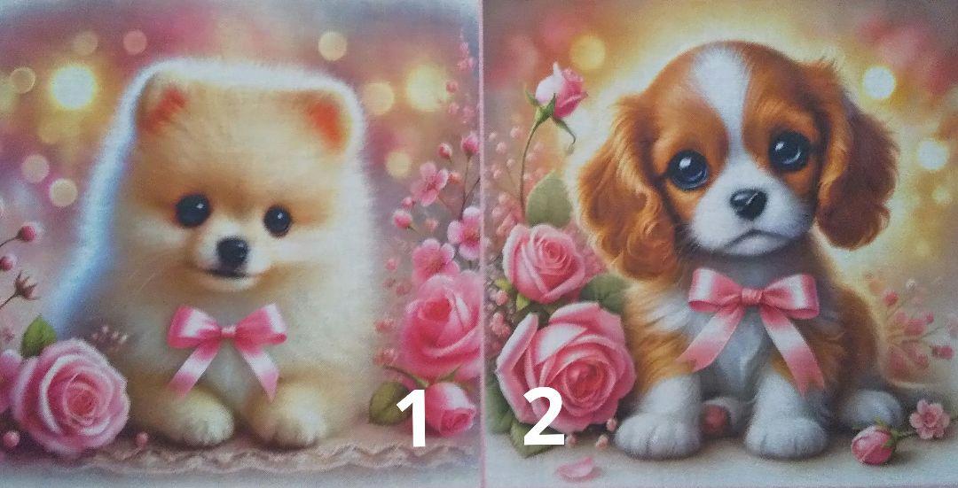 ❤オーダー受付専用ページ❤️お花の中の可愛いわんちゃん❤ 画像2