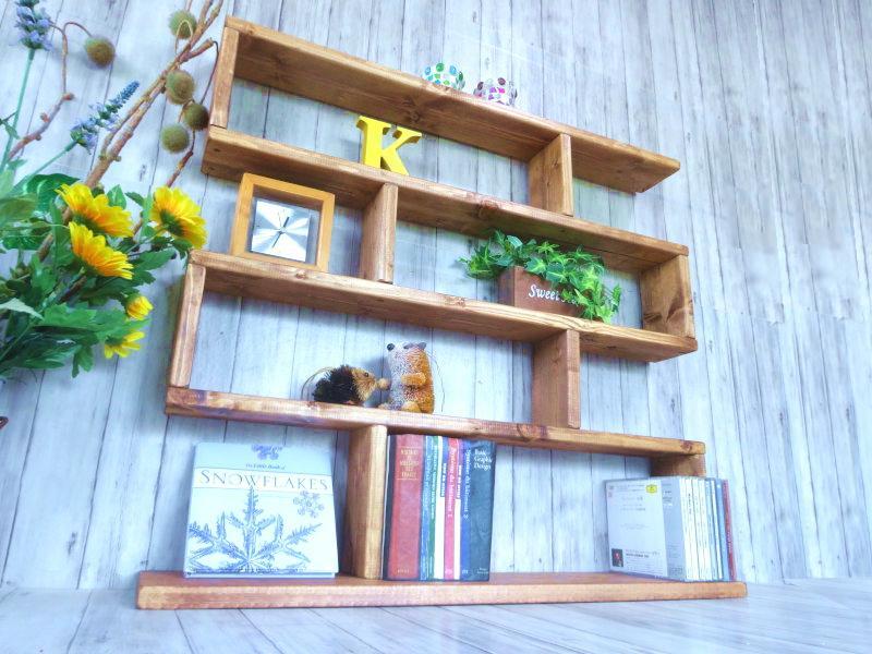 ハンドメイド 雑誌＆絵本ラック スリムサイズ (チーク色) 雑誌＆絵本ラック （チーク色） 本棚・絵本棚・マガジンラック