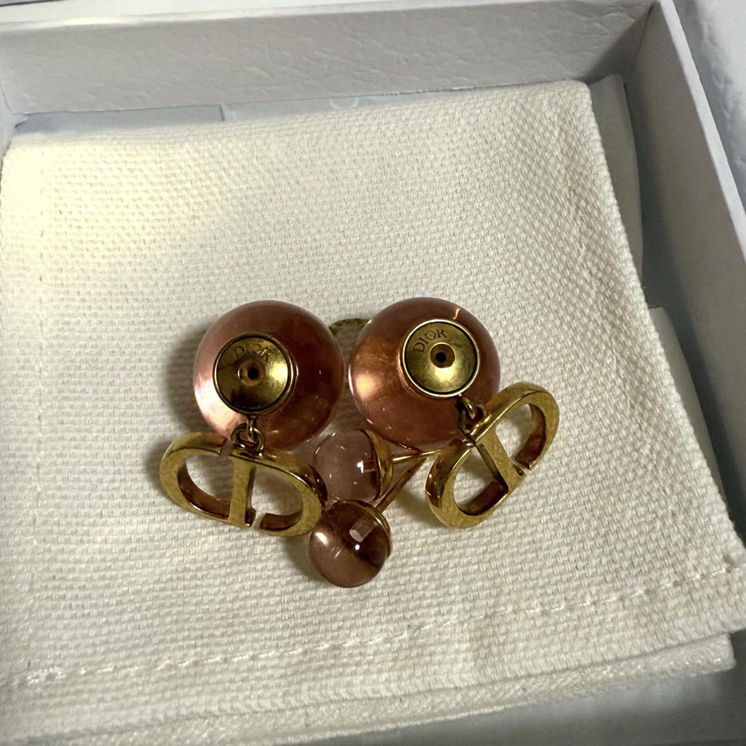 大人の上質  Dior ピンク ドロップピアス トライバル アクセサリー アクセサリー