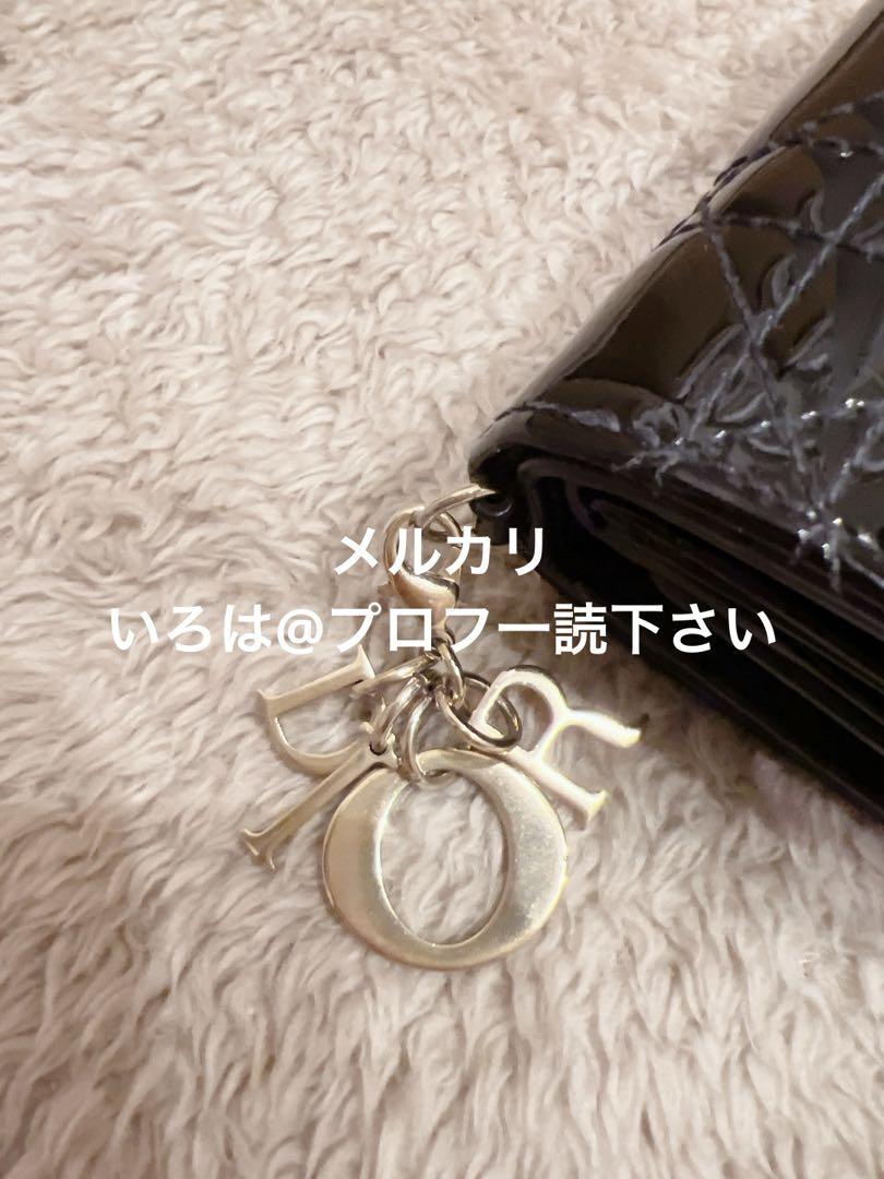ニ*引様 Dior レディディオール カナージュ ロータスウォレット 折り財布