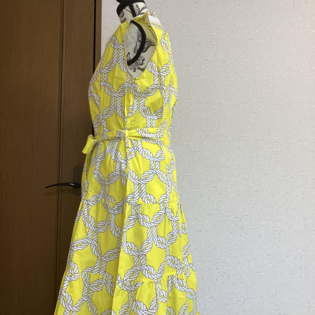スーパービューティー☆42☆新品タグ付きロープ柄コットン100%ワンピース スーパービューティー☆42☆新品タグ付きロープ柄コットン100