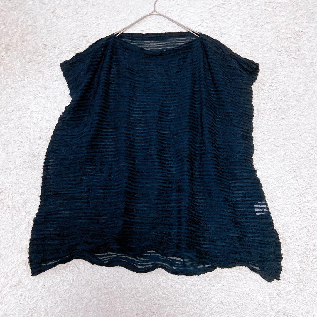 ISSEY MIYAKE me 20SS 横プリーツ　カットソー　フリーサイズ
