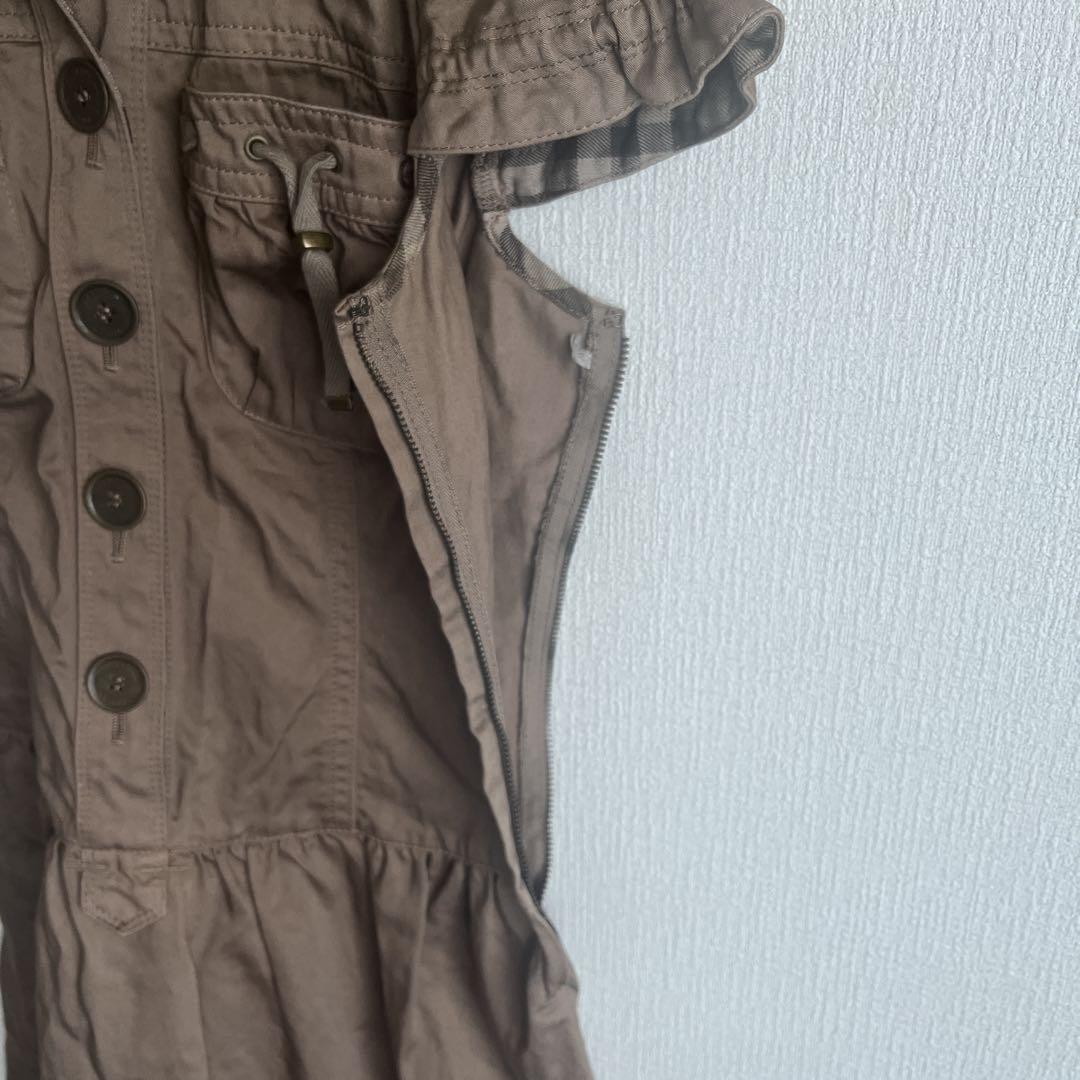BURBERRY LONDON カーキ 半袖ワンピース 38
