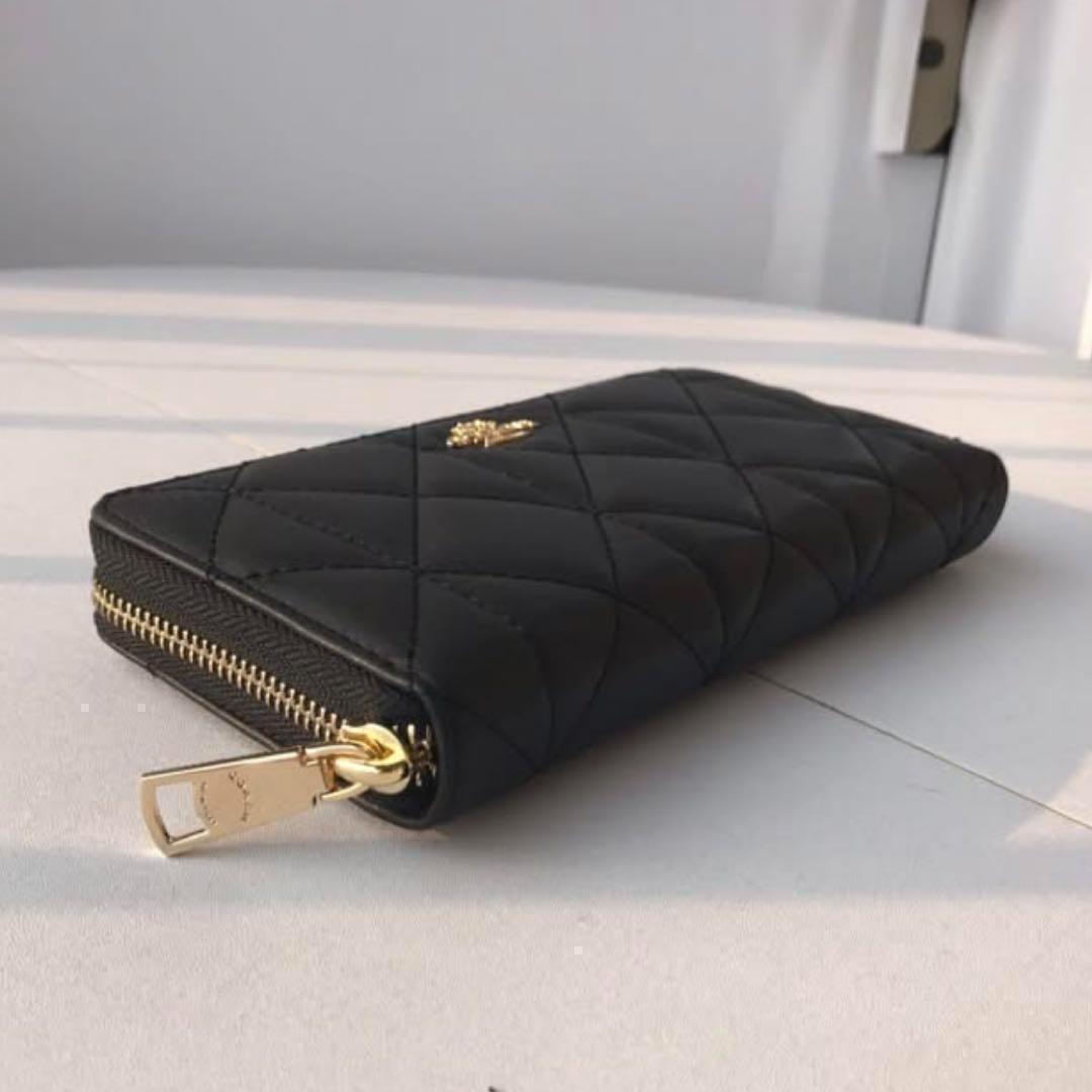 【1番人気】COACH コーチ 財布 希少 キルティング ブラック レザー