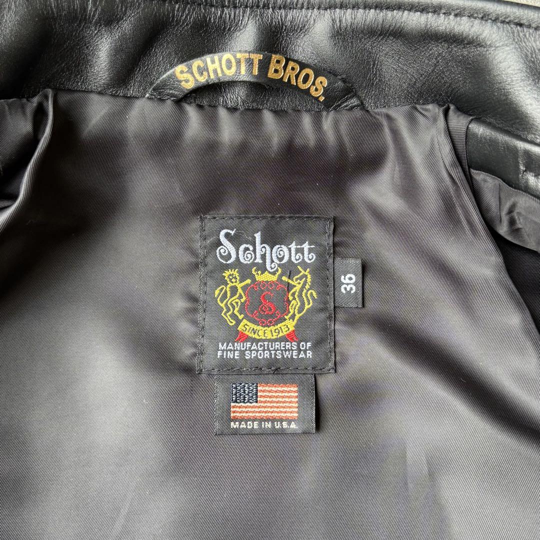 未使用品 Schott 603UST スタンド ワンスターライダースジャケット