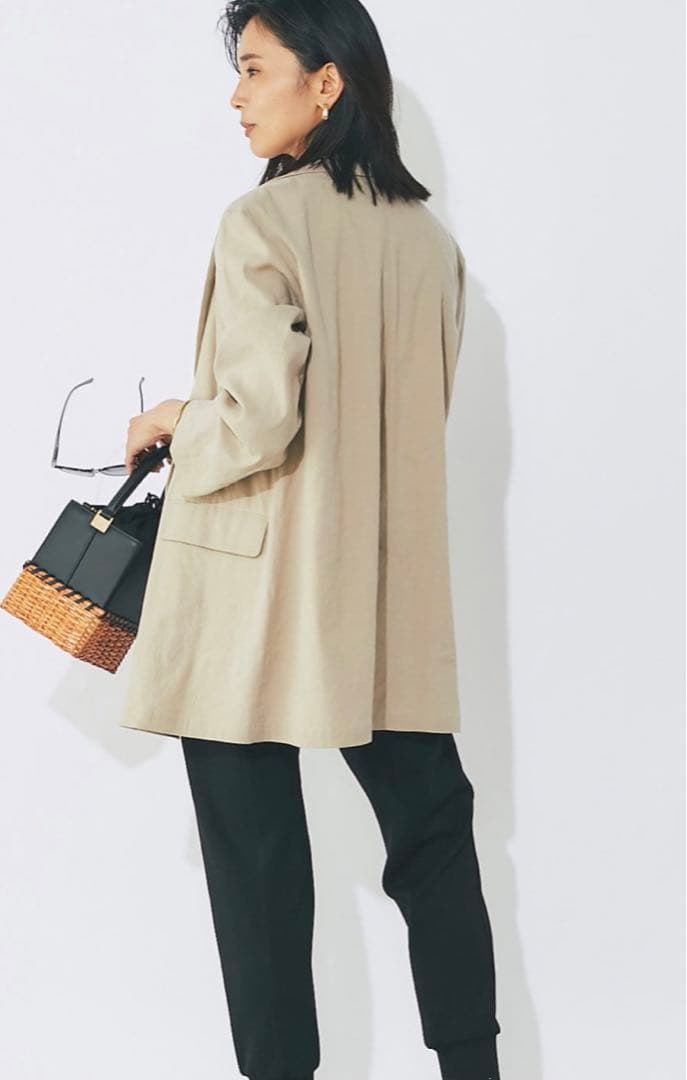 今季 新品タグ付き 【リヴドロワ】テンセルリネンライトBIGジャケット