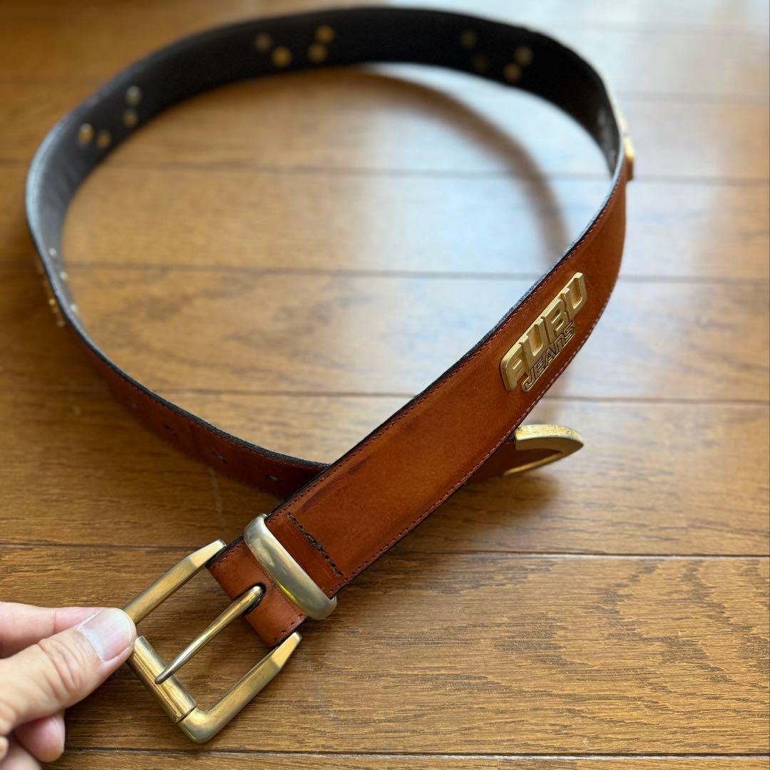 FUBU レザー ベルト Ｌ　約113センチ