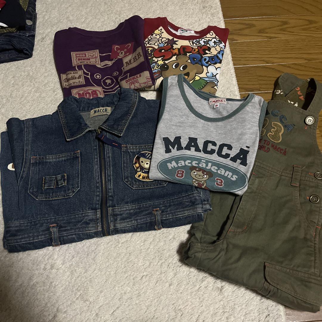ミキハウス　macca Tシャツ オーバーオール100〜120 5点まとめ売り