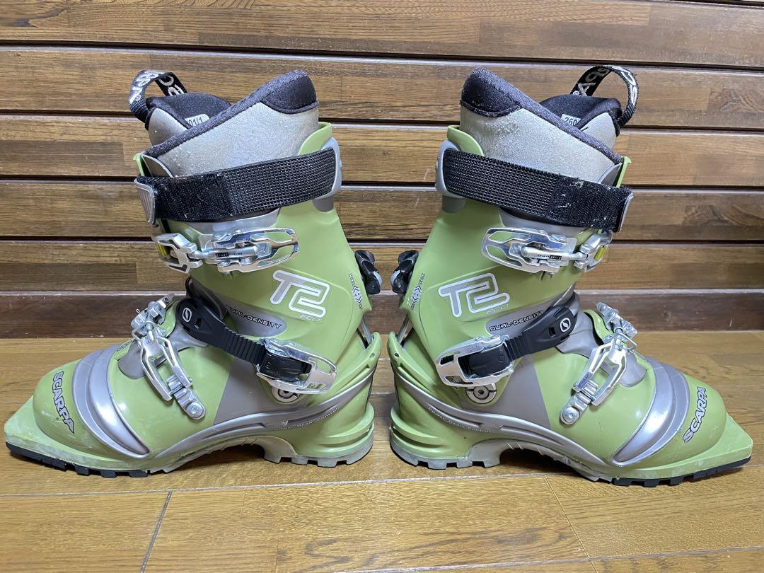 SCARPA T2 eco 26cm テレマークスキー用ブーツ グリーン