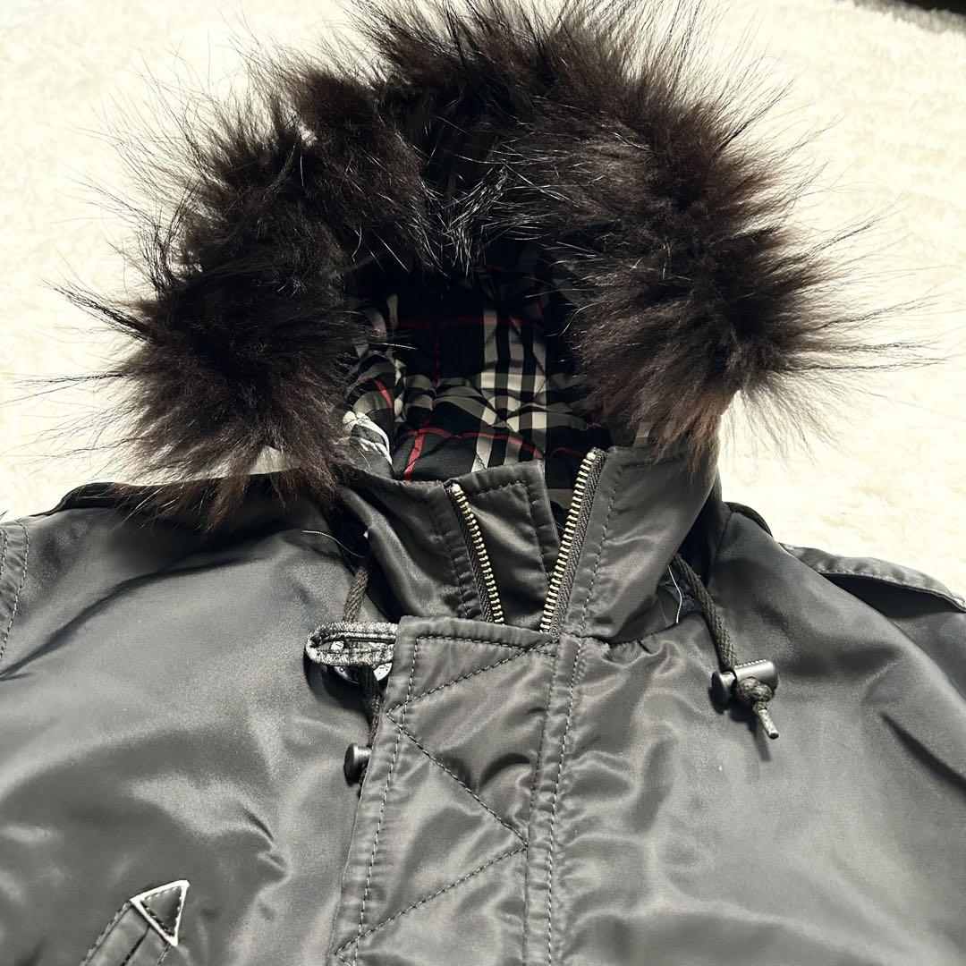 ✨美品✨BURBERRY BLACK LABEL モッズコート ラクーンファー