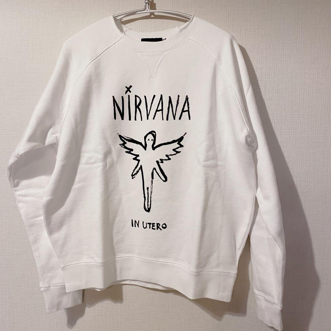 NIRVANA IN UTERO トレーナー ホワイト ニルヴァーナ ニルバーナトップス
