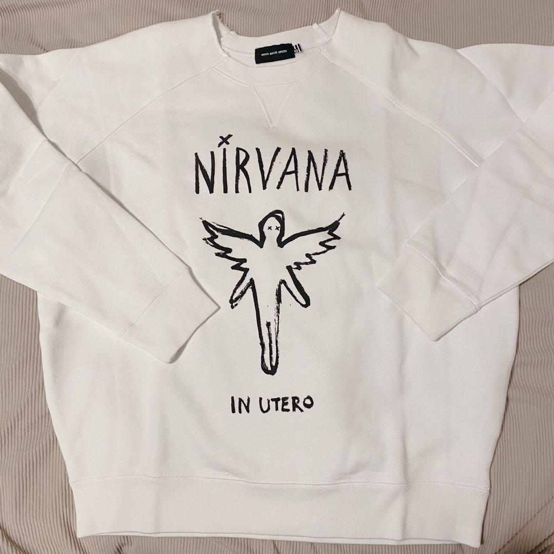 NIRVANA IN UTERO トレーナー ホワイト ニルヴァーナ ニルバーナ