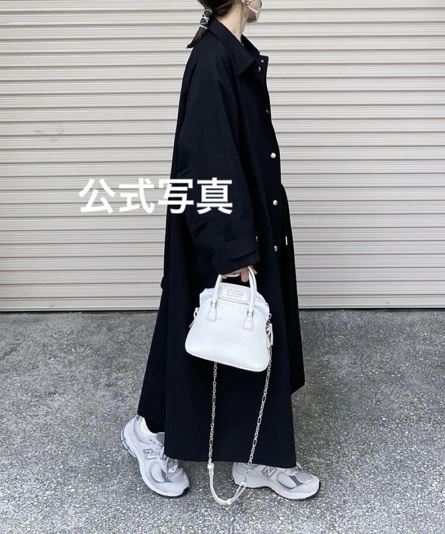 〈FASHIRU〉コート/soutien collar coat-long黒