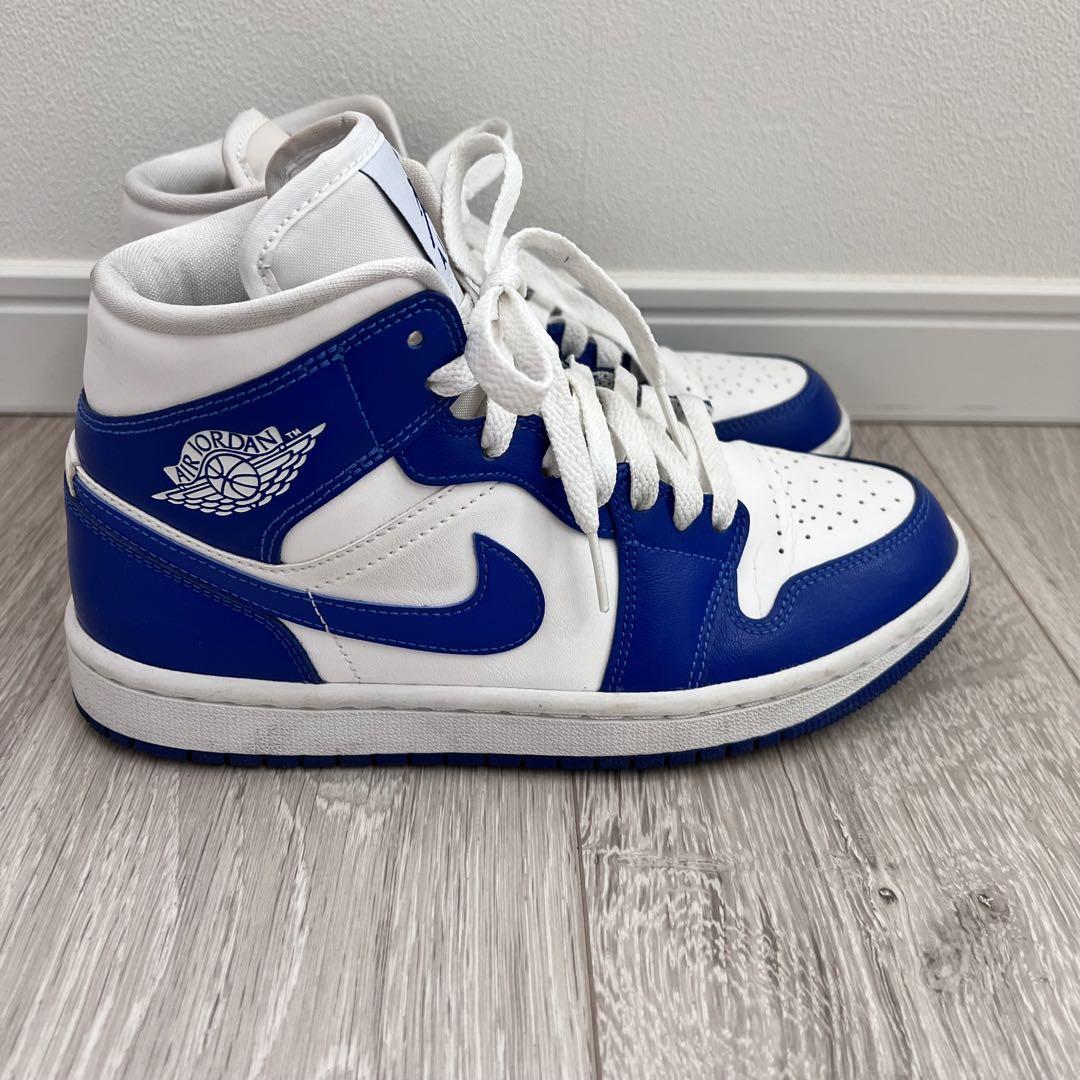 【良好品】 NIKE AIR JORDAN 1 MID 24.0 シューズ(女性用)