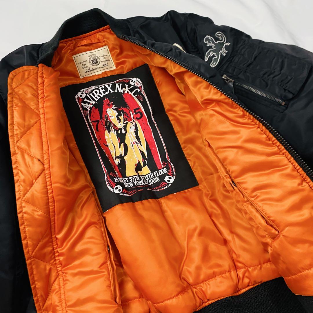 【超美品】ブラック MA-1 フライトジャケット