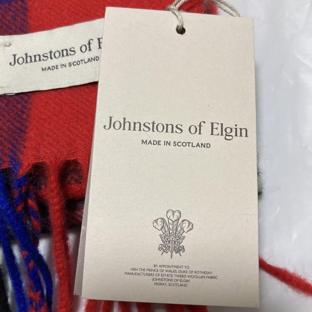 新品 ジョンストンズ カシミヤ100％ 中判ストール ロイヤルスチュワート