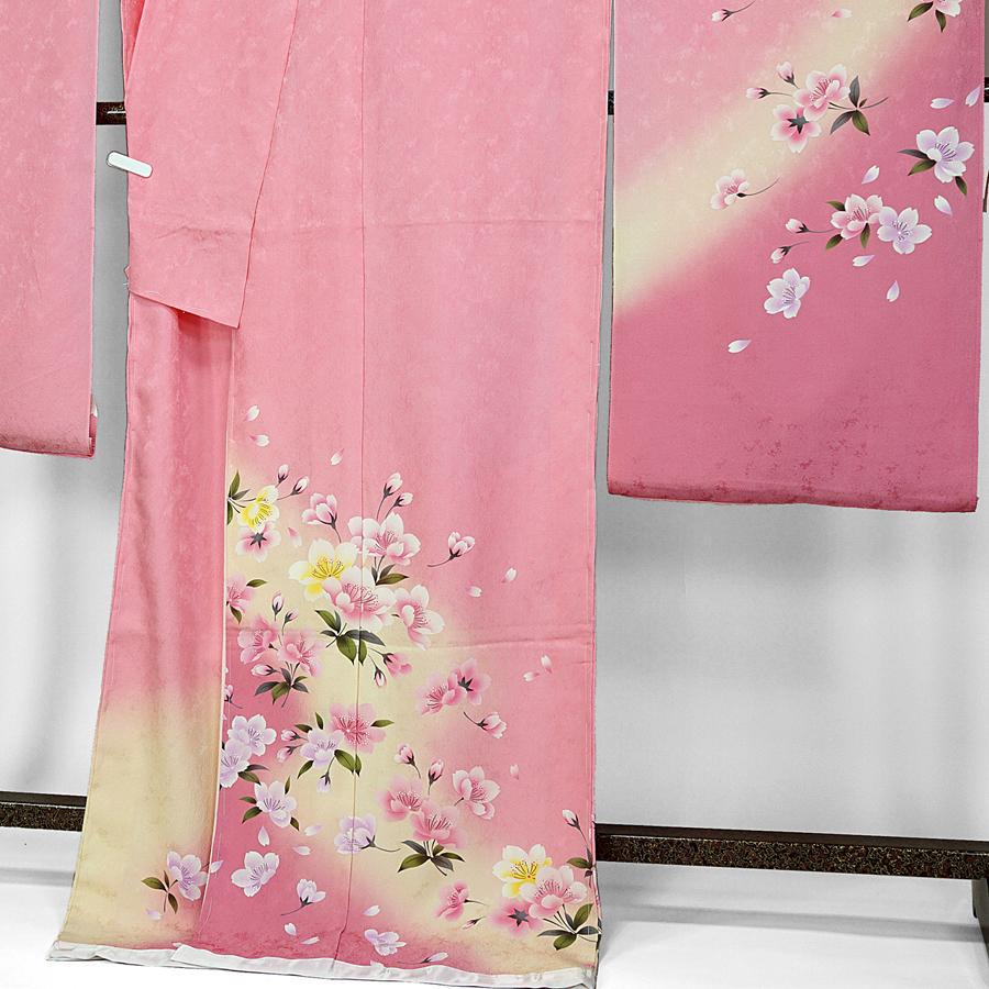 最新作限定SALE 振袖 ピンク イエロー 処分価格 2ybc5-m14665445705 新品 未仕立て 桜柄 新作入荷新品