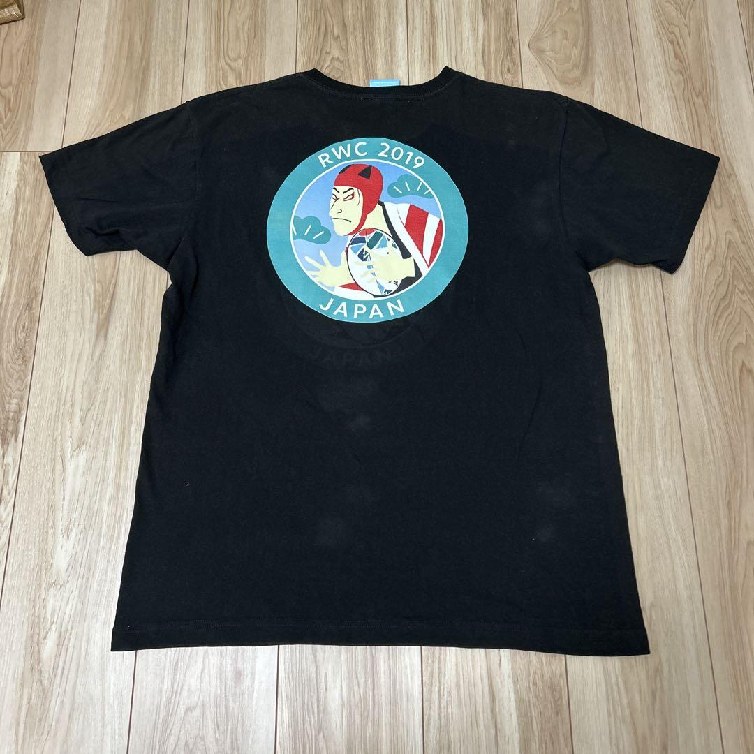 【希少】ラグビーワールドカップ  記念Tシャツ 美品 ラグビー ワールドカップ Tシャツ 記念品 ふくろ付 М 限定