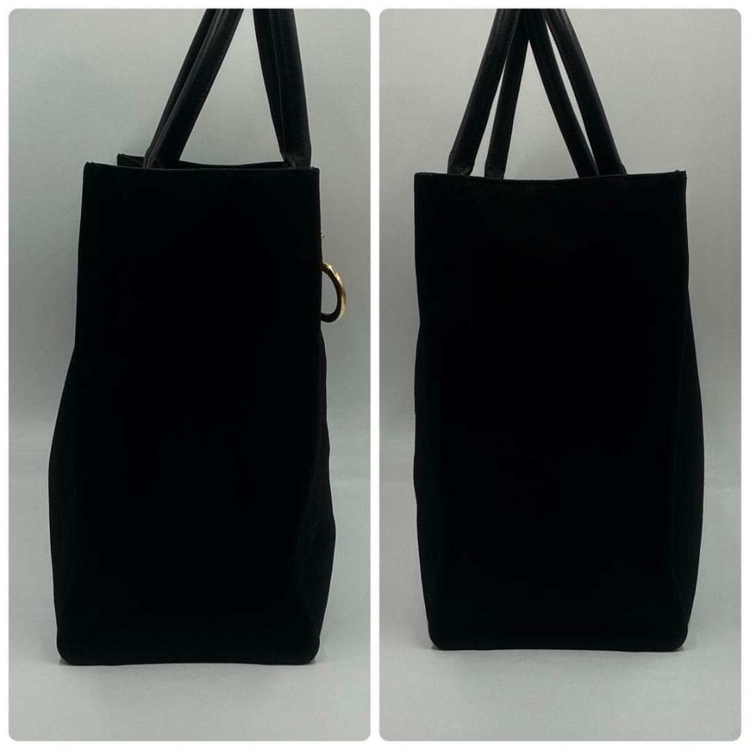 RFID ヴェルサーチ メドゥーサ キャンバス ラージ トートバッグ A4可 黒