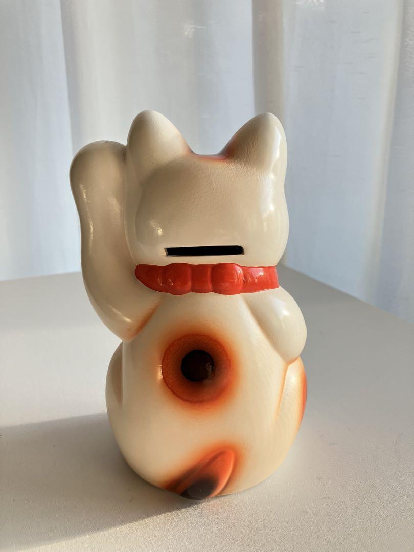 招き猫 貯金箱 陶器製 京大グッズ