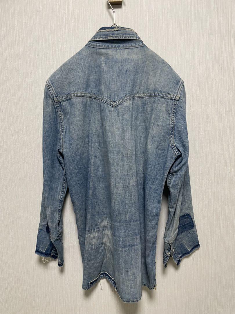 レミレリーフ デニムカットオフシャツ