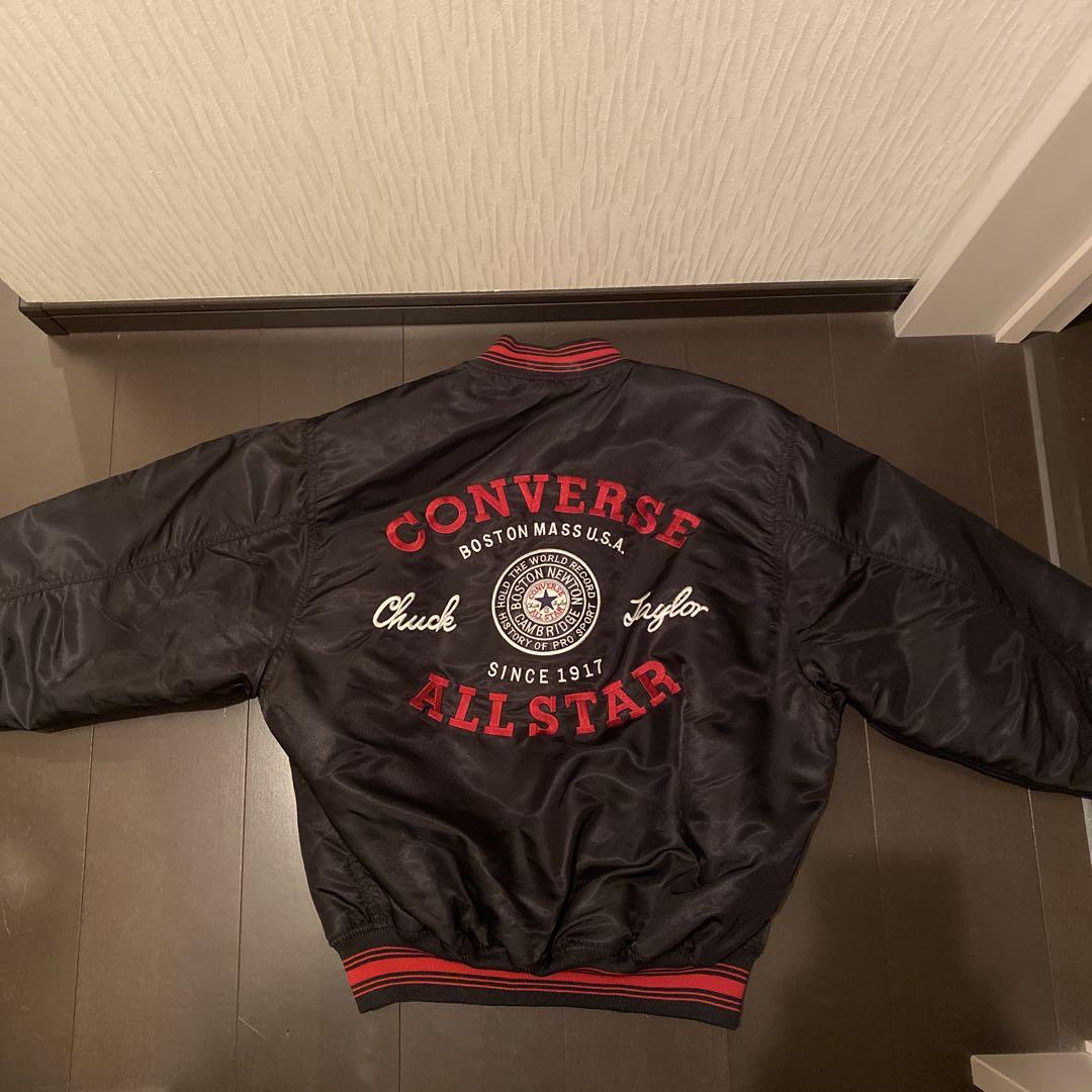 ALL STAR（CONVERSE） - コンバース　オールスター　ナイロン　ジャケット　M　長袖　ビッグロゴ　ブルゾン ALL STAR（CONVERSE） - コンバース オールスター ナイロン