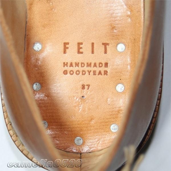 b*q様 FEIT Hand Sewn ホールカット タン 37 約23.5～2