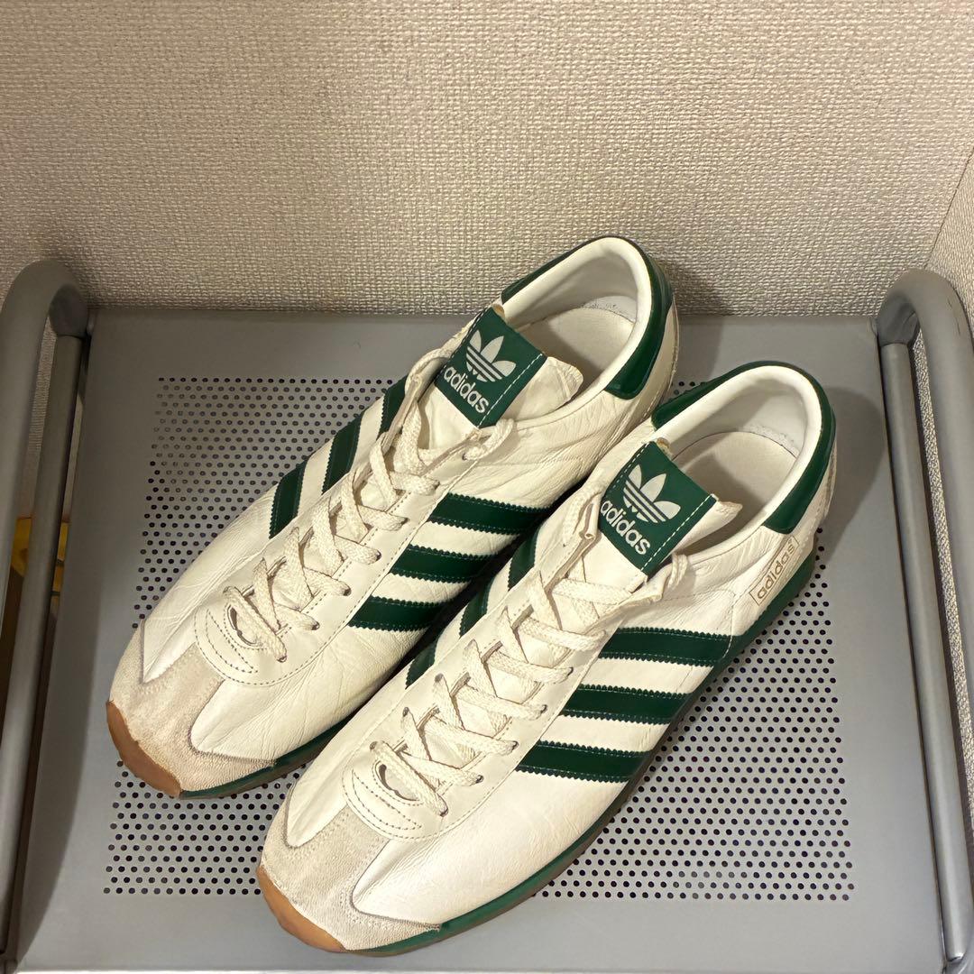 adidas カントリー 日本製 カンガルー 28.5 白 緑 SOMA