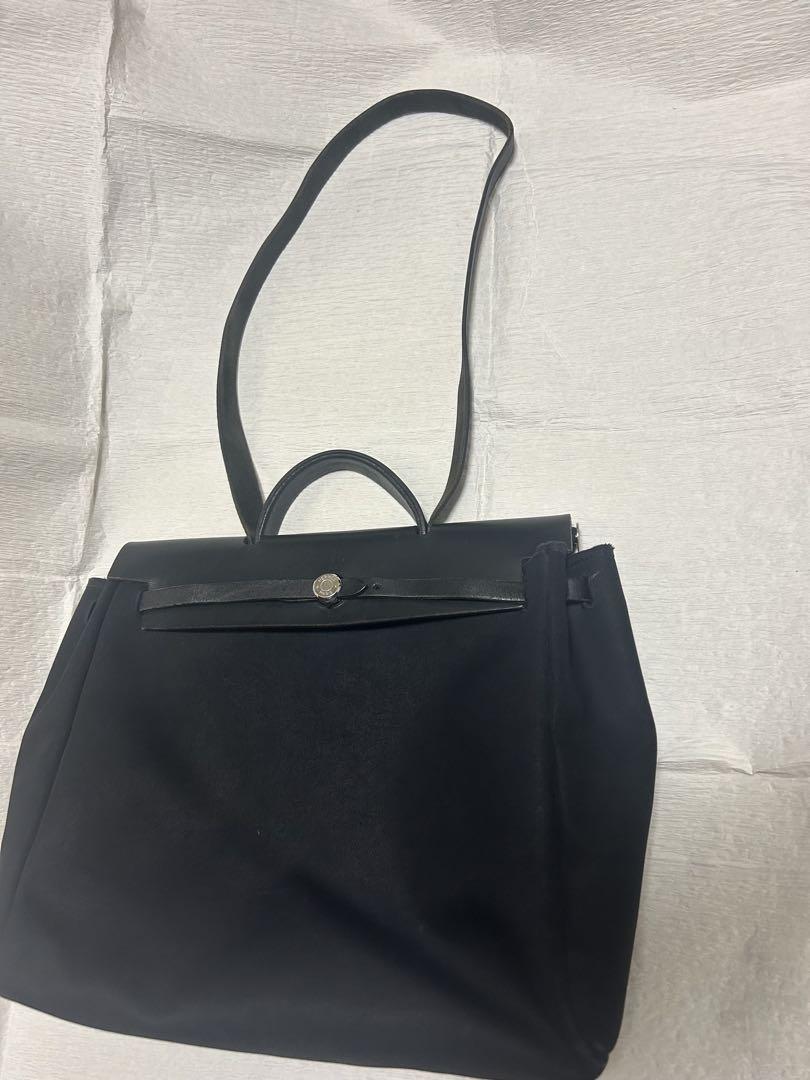 エルメス　HERMESエールバックレザーブラック2wayハンドバッグ
