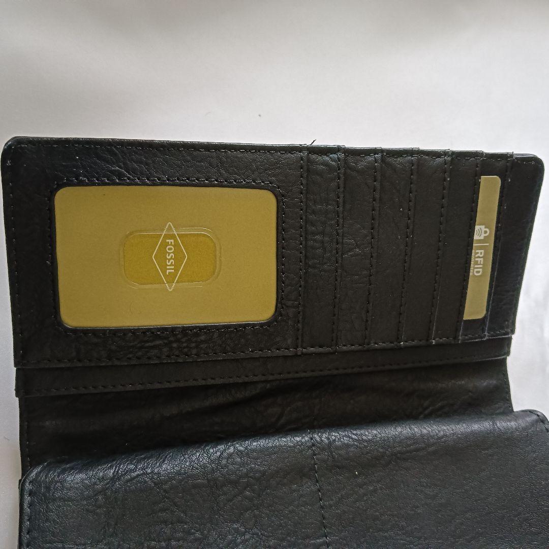 フォッシル ローガンRFID マルチカラー パッチワーク レザー