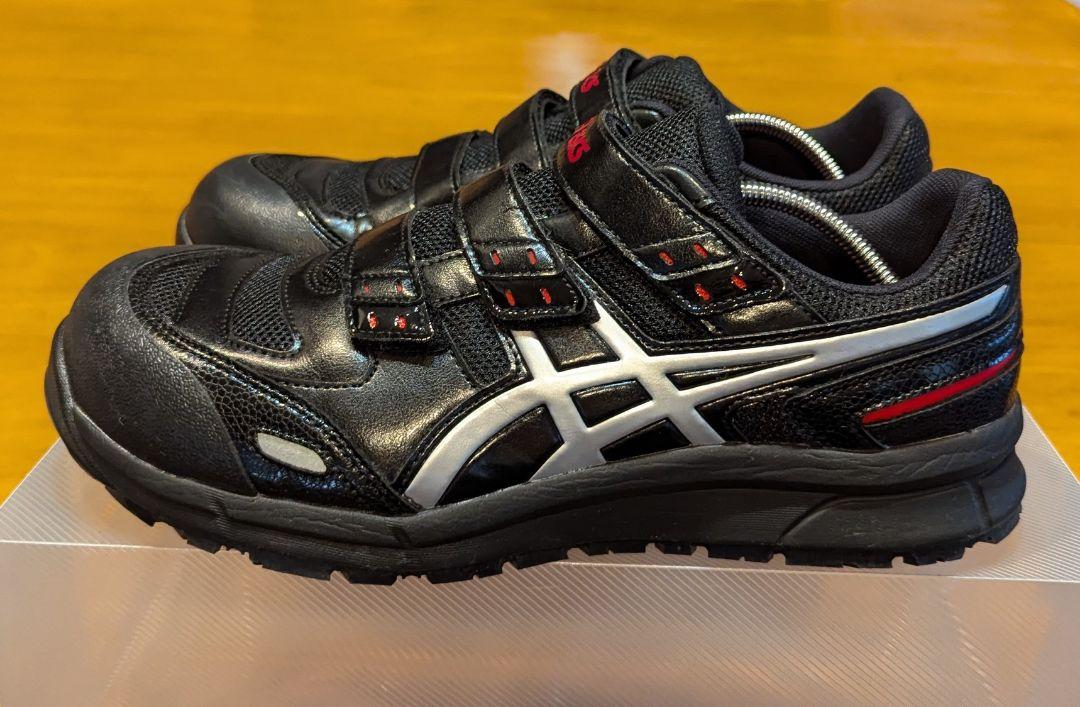 【美品】asics アシックス ウィンジョブ 安全靴 ＣＰ１０２ ＢＫ