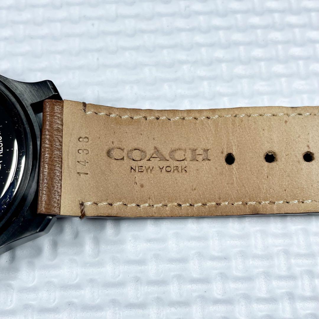 【稼動品】COACH/コーチ　バロー　メンズ　腕時計　デイデイト　レザーベルト