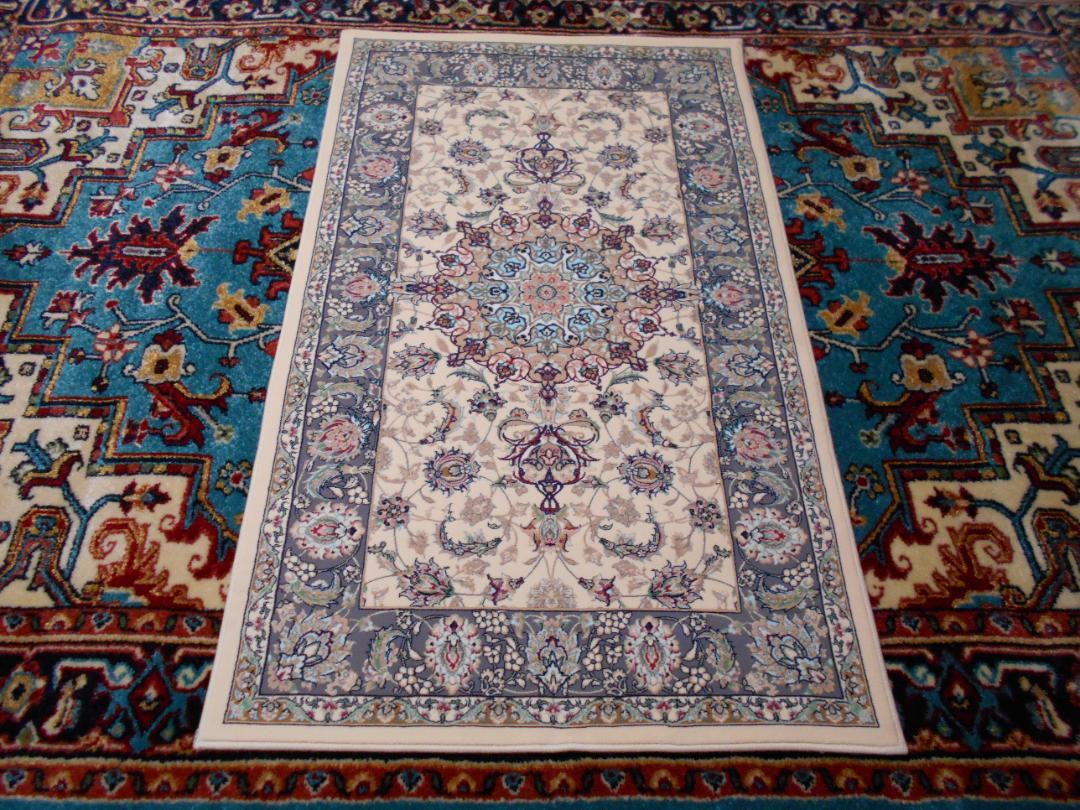 170万ノット！輝く、多色織絨毯！本場イラン産 70×120cm‐134001