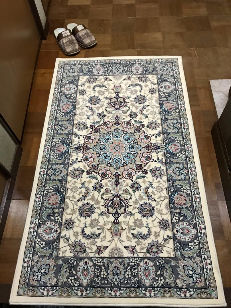 170万ノット！輝く、多色織絨毯！本場イラン産 70×120cm‐134001