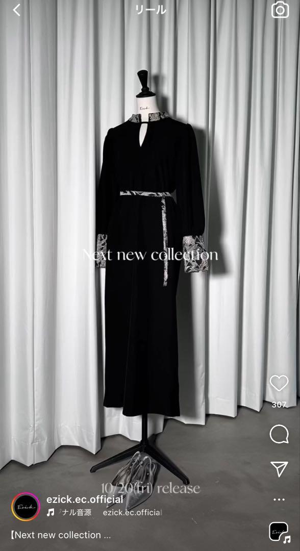 完売品　Ezick Jacquard cuffs classy モードドレス