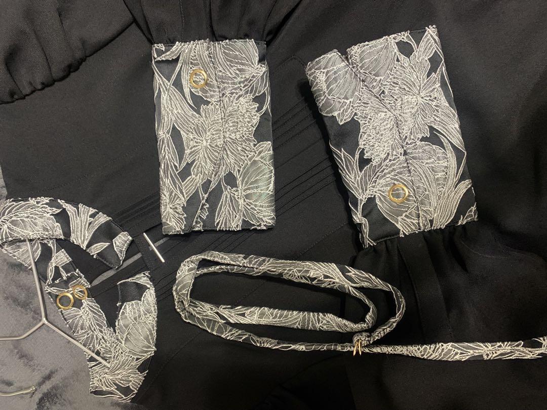 完売品　Ezick Jacquard cuffs classy モードドレス