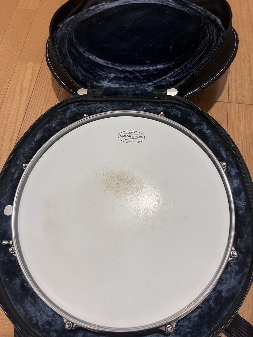 CANOPUS スネア 14インチ 金属シェル ケース付き 打楽器