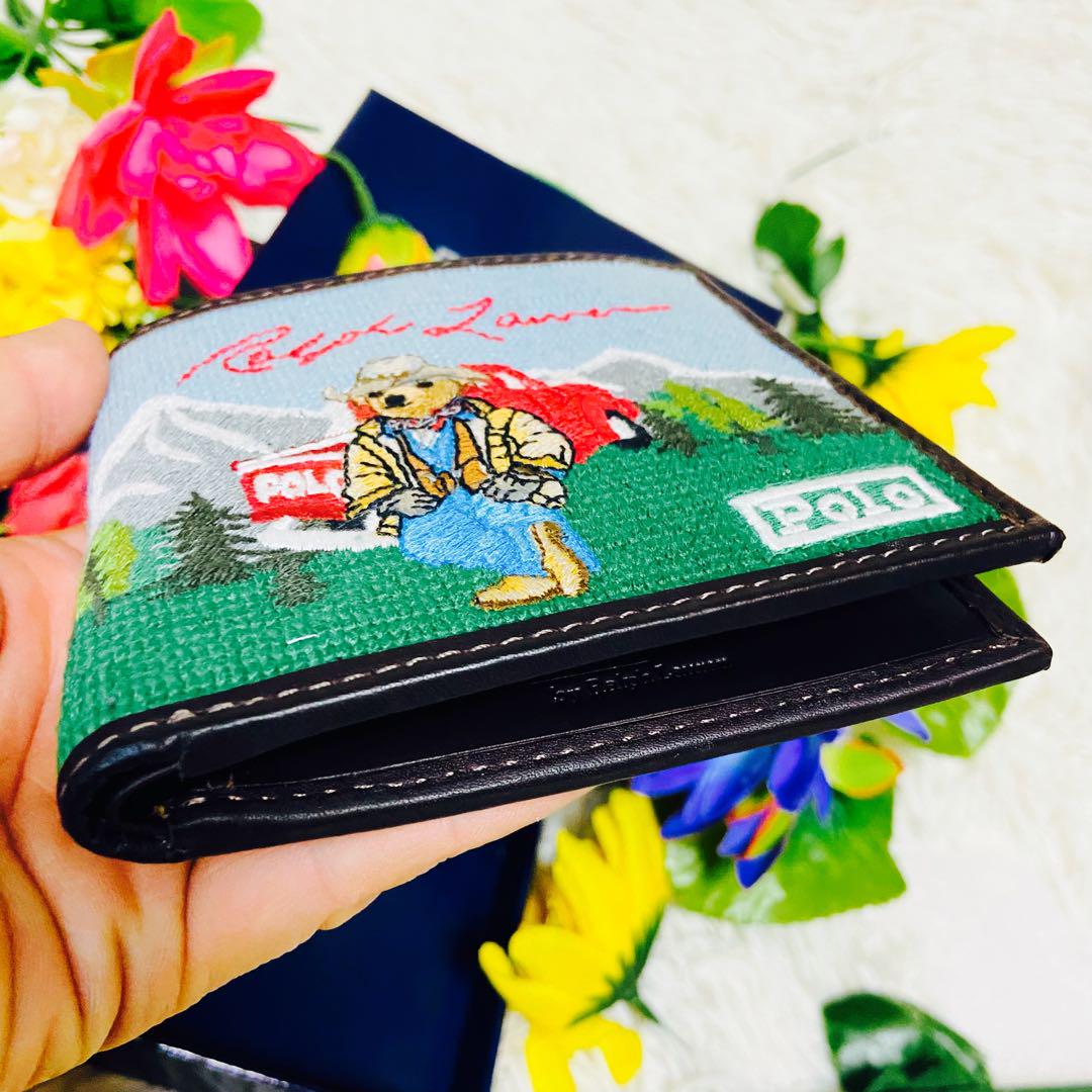 新品箱付き✨POLO RALPH LAUREN✨ポロベア✨ニードルポイント✨財布
